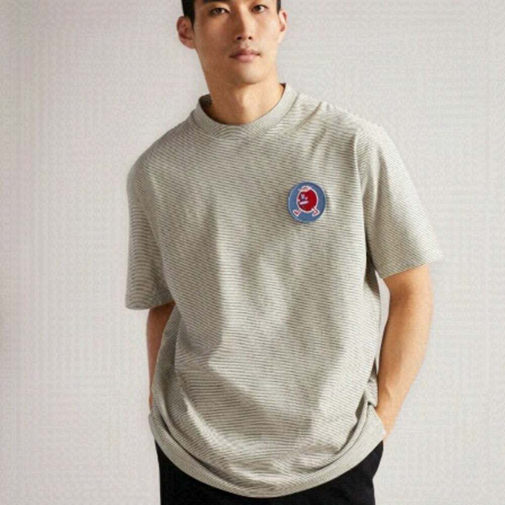 Ted Baker Monans Short Sleeve Tee with Removable Graphic Patch, Ted Size Large